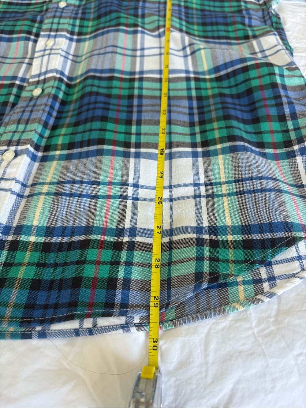 J.Crew Men's Broken-In Organic Cotton Oxford Shirt Plaid Size XL - Like New - Picture 8 of 10